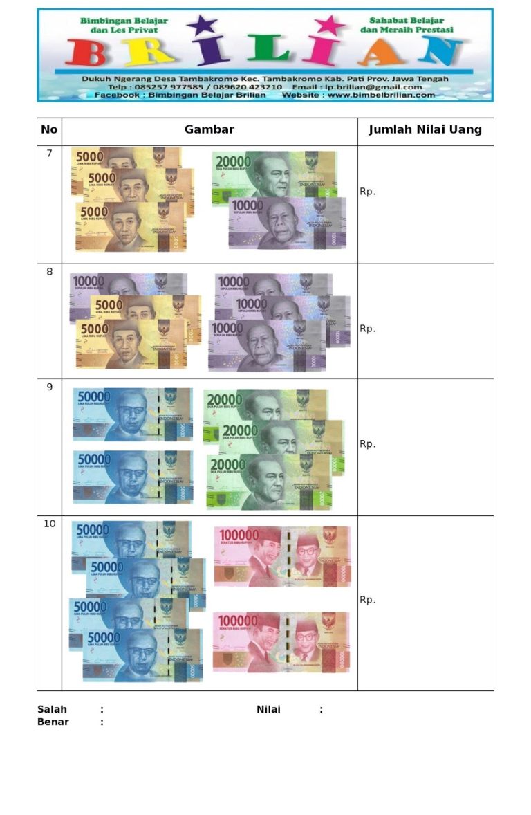 10 Rahasia Menguasai Contoh Soal Diagram dan Uang Kelas 3 SD Agar Nilai Anak Maksimal 10 Rahasia Menguasai Contoh Soal Diagram dan Uang Kelas 3 SD Agar Nilai Anak Maksimal