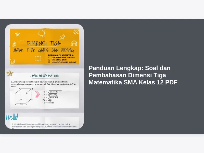 Panduan Lengkap Soal dan Pembahasan Dimensi Tiga Matematika SMA Kelas