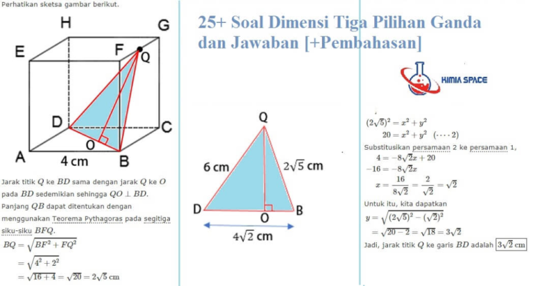 10 Contoh Soal dan Pembahasan Dimensi 3 Kelas 12 Beserta Kunci Jawaban 2026
