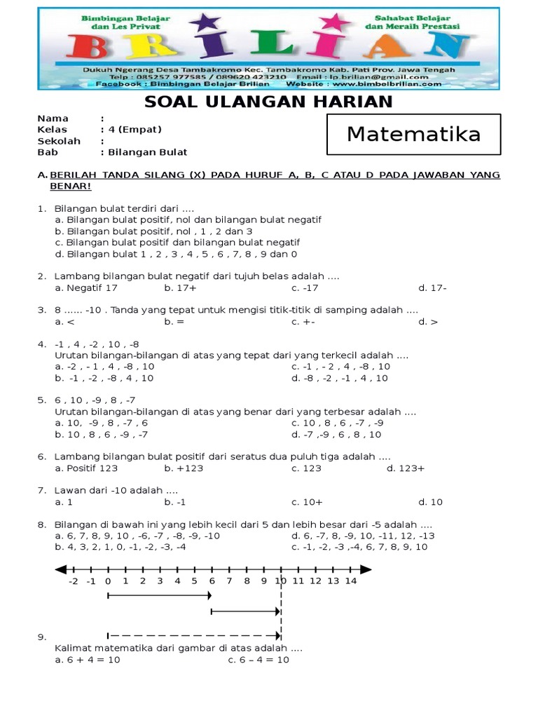 Akhirnya! 40 Soal Ulangan Semester 2 Matematika Kelas 4 Plus Kunci STS 2026