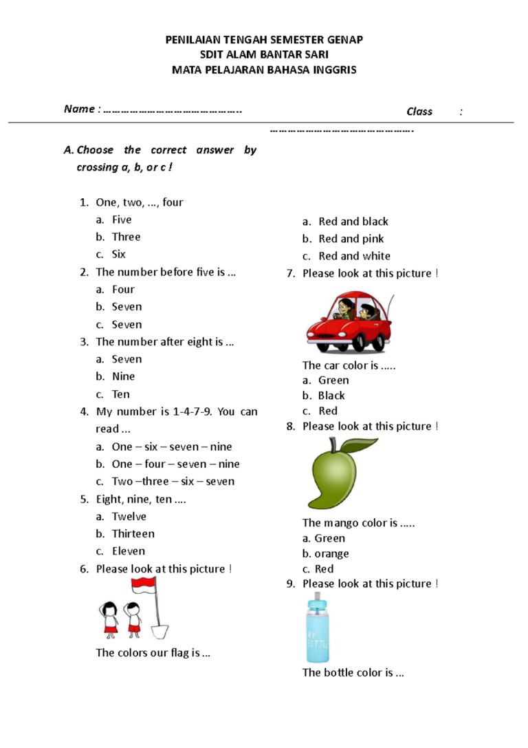 23 Soal English Kelas 4 SD yang Wajib Dikuasai Sebelum Ujian Semester 1 2026 23 Soal English Kelas 4 SD yang Wajib Dikuasai Sebelum Ujian Semester 1 2026