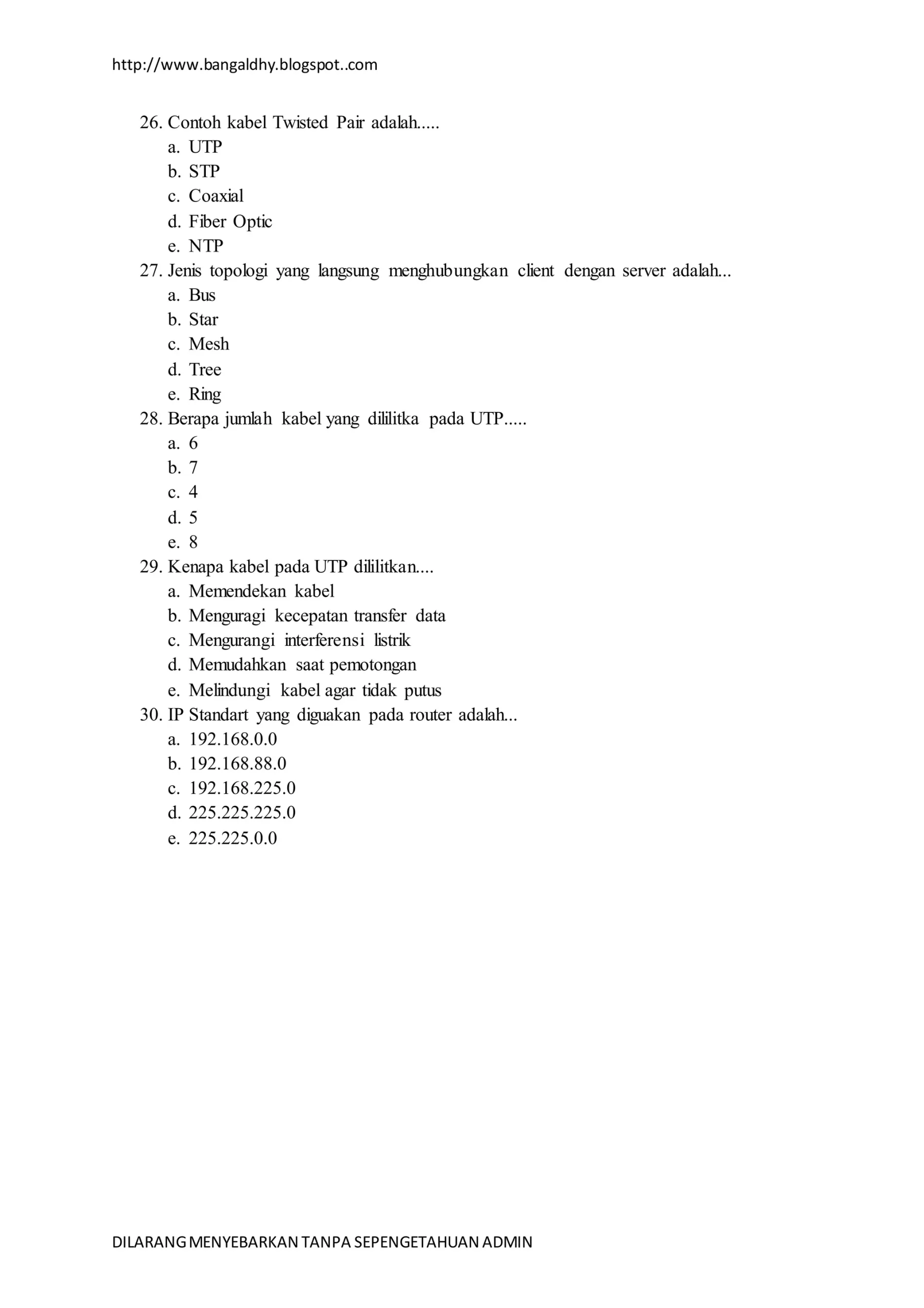 5 Cara Cepat Kuasai Contoh Soal Teknologi Layanan Jaringan Kelas 12 Semester 1 Sebelum Ujian