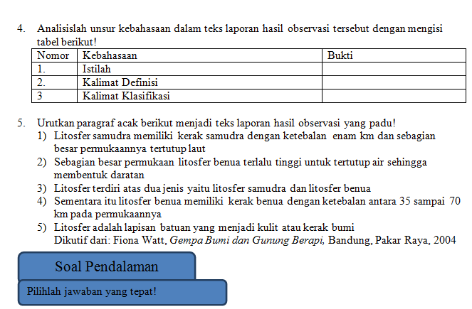 Rahasia Contoh soal teks observasi kelas 7 semester 1 2017 untuk cerdas cermat 17 Agustus Rahasia Contoh soal teks observasi kelas 7 semester 1 2017 untuk cerdas cermat 17 Agustus