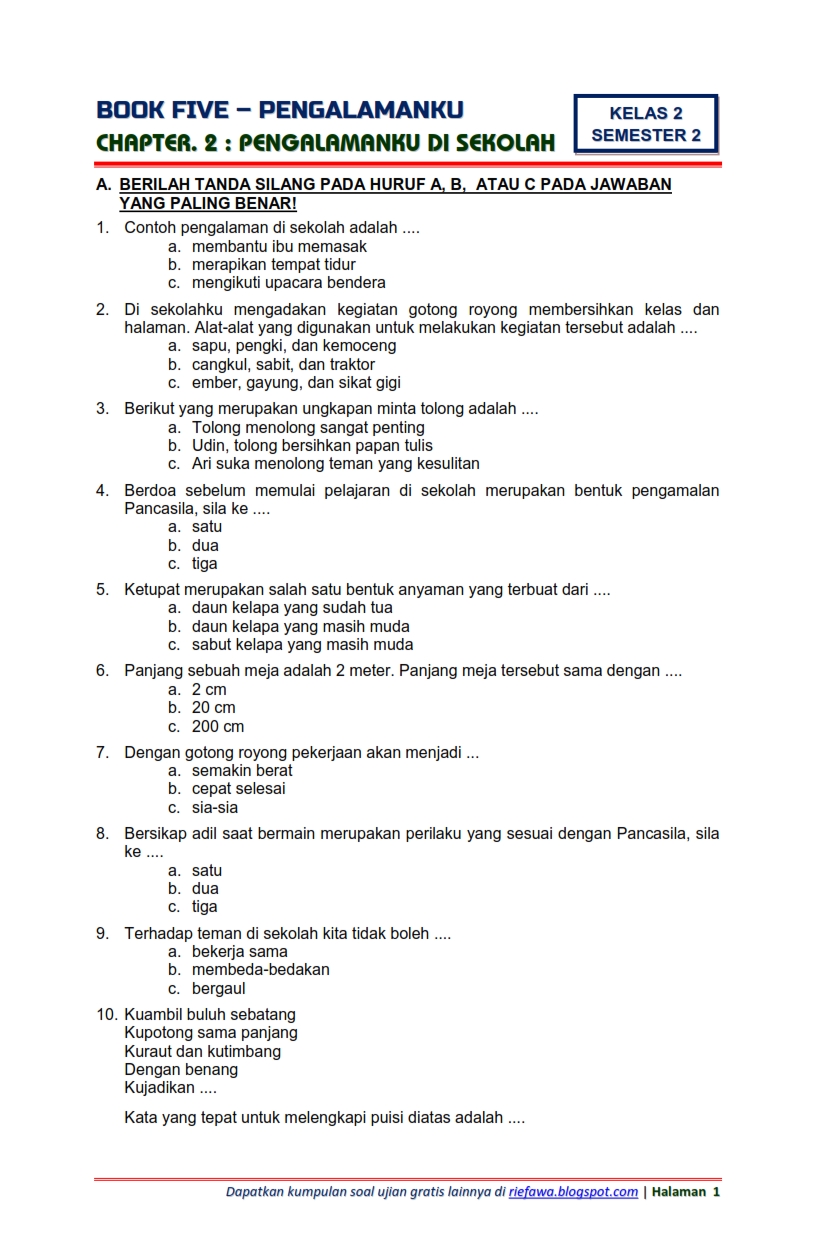 Terbukti! 7 Tips Menguasai contoh soal sbdp kelas 2 tema 5 pengalamanku Bisa Cepat Kuasai Terbukti! 7 Tips Menguasai contoh soal sbdp kelas 2 tema 5 pengalamanku Bisa Cepat Kuasai