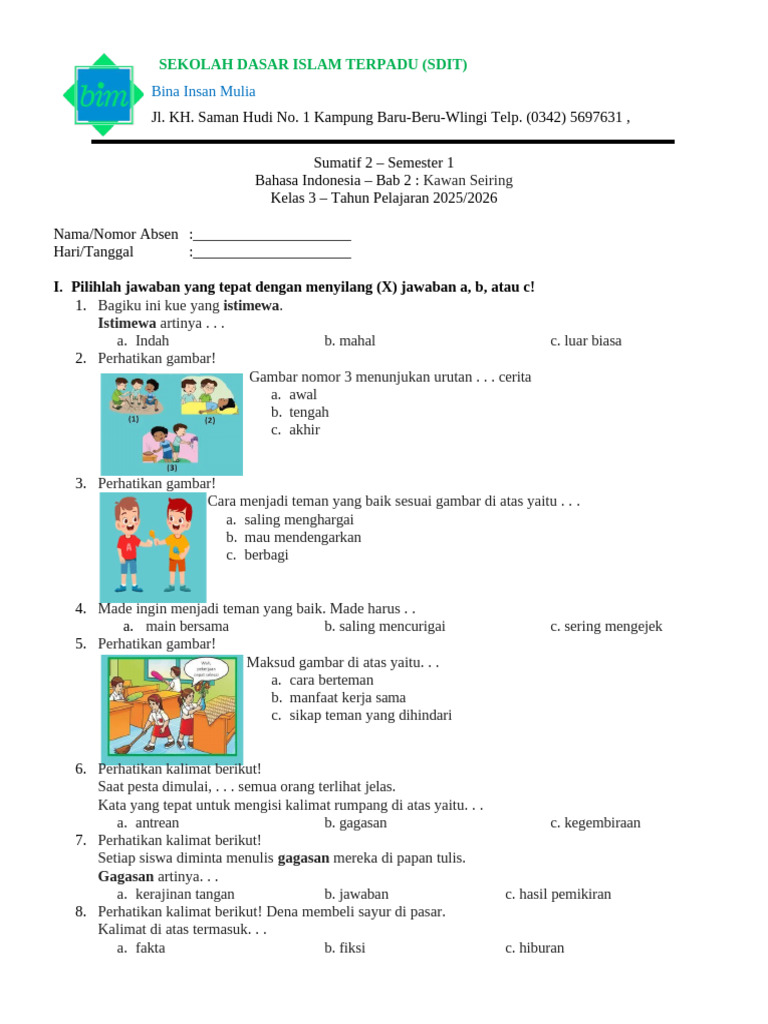 Ternyata Ini Rahasia Kelas 3 Soal Cerita Teman Bahasa Indonesia Paling Mudah Dikerjakan