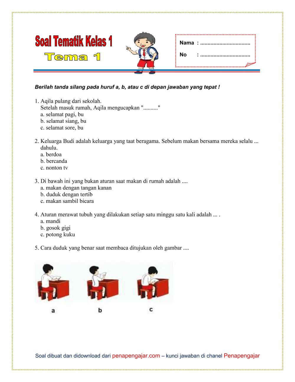 Wajib Tahu! Kumpulan Contoh Soal Tema 1 dan 2 Kelas 1 SD Agar Anak Cepat Pintar Wajib Tahu! Kumpulan Contoh Soal Tema 1 dan 2 Kelas 1 SD Agar Anak Cepat Pintar